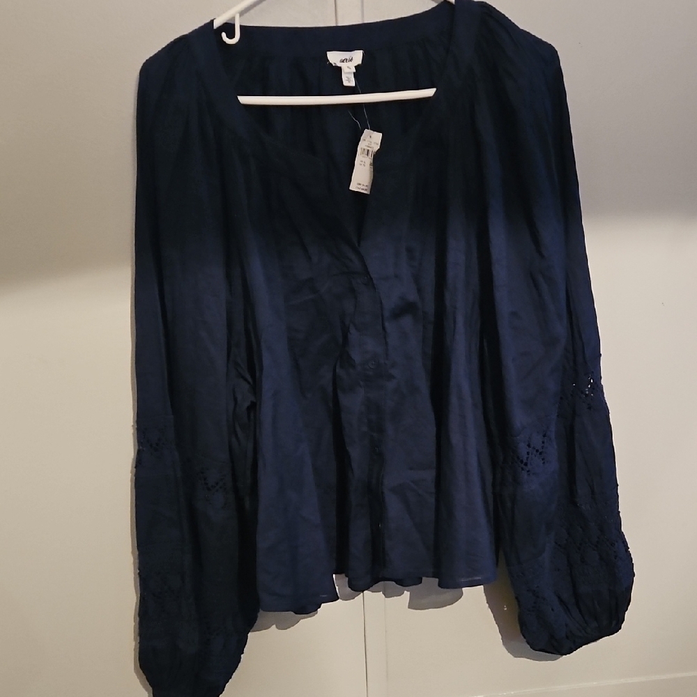 Aerie Deep Blue Women's Blouse